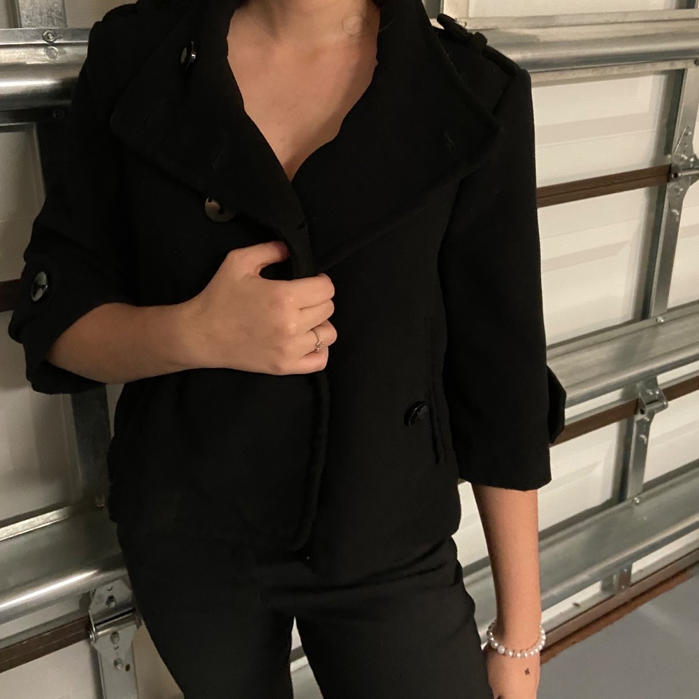 BLAQUE LABEL CROPPED PEACOAT